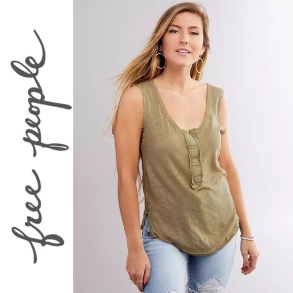 Free People Tops - NEW!! Free People Vacay Linen-Blend Tank Top